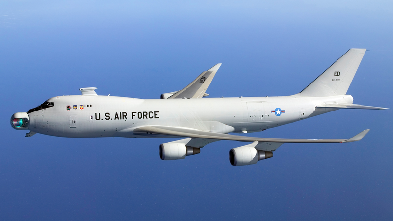 A YAL-1 prototype, which was supposed to shoot missiles out of the sky with its giant laser.